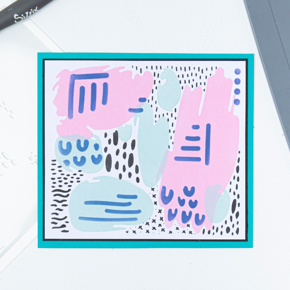 Sizzix • layered stencils abstract marks 4pieces