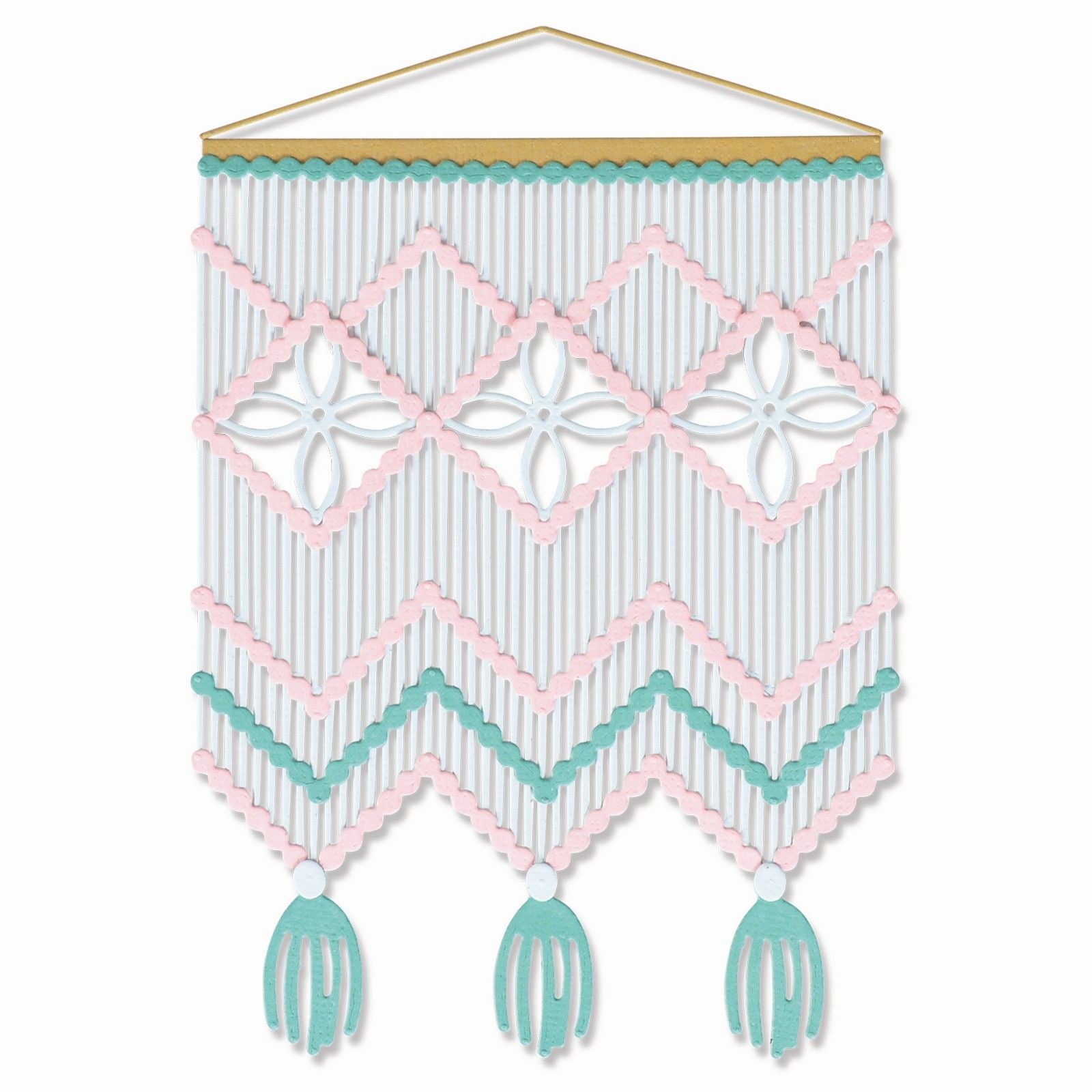 Sizzix • thinlits die set macramé card front 9pieces