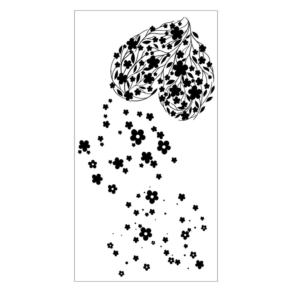 Sizzix • layered clear stamp set blossom heart 3pieces