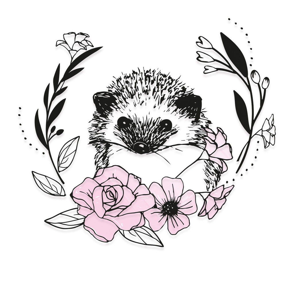 Sizzix • layered clear stamps set floral hedgehog by olivia rose