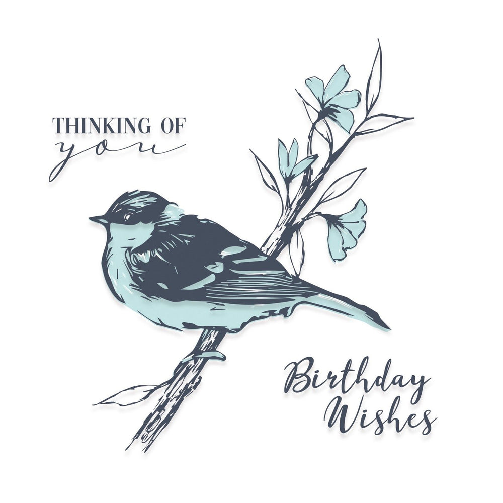 Sizzix • layered clear stamps summer bird 4stuks