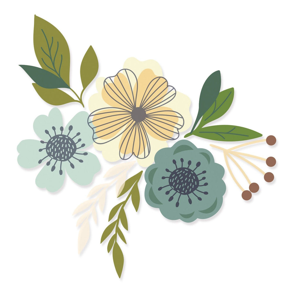 Sizzix • layered clear stamps blossoms