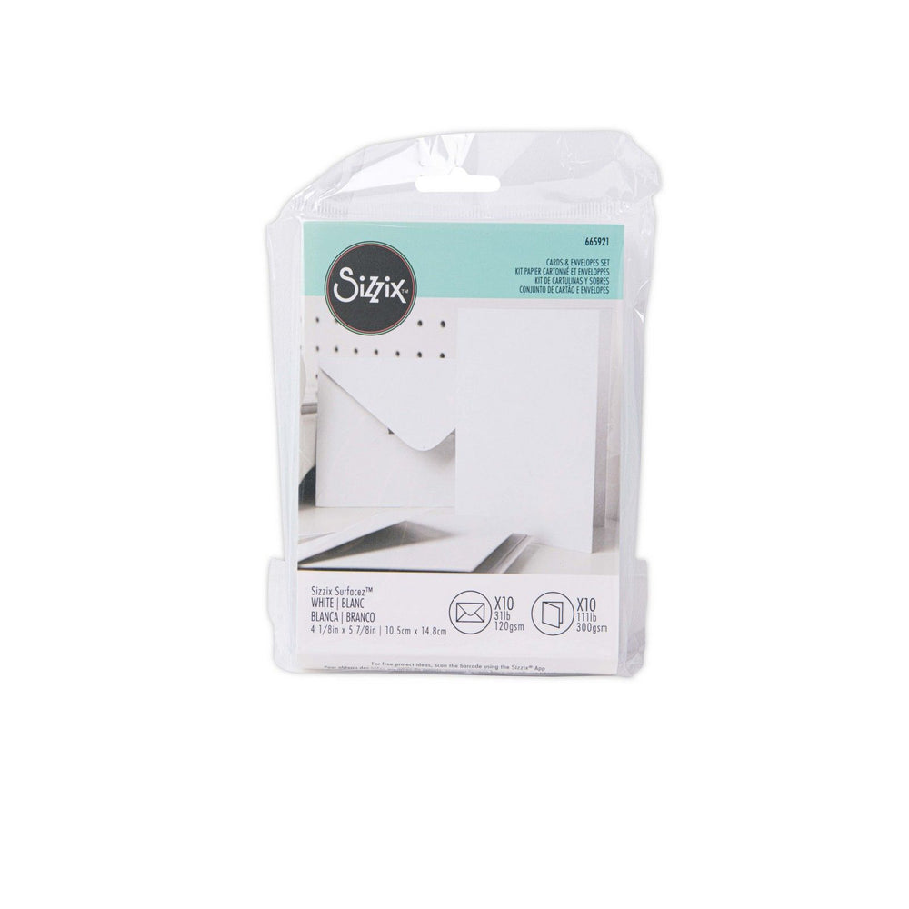 Sizzix • surfacez card envelope pack white