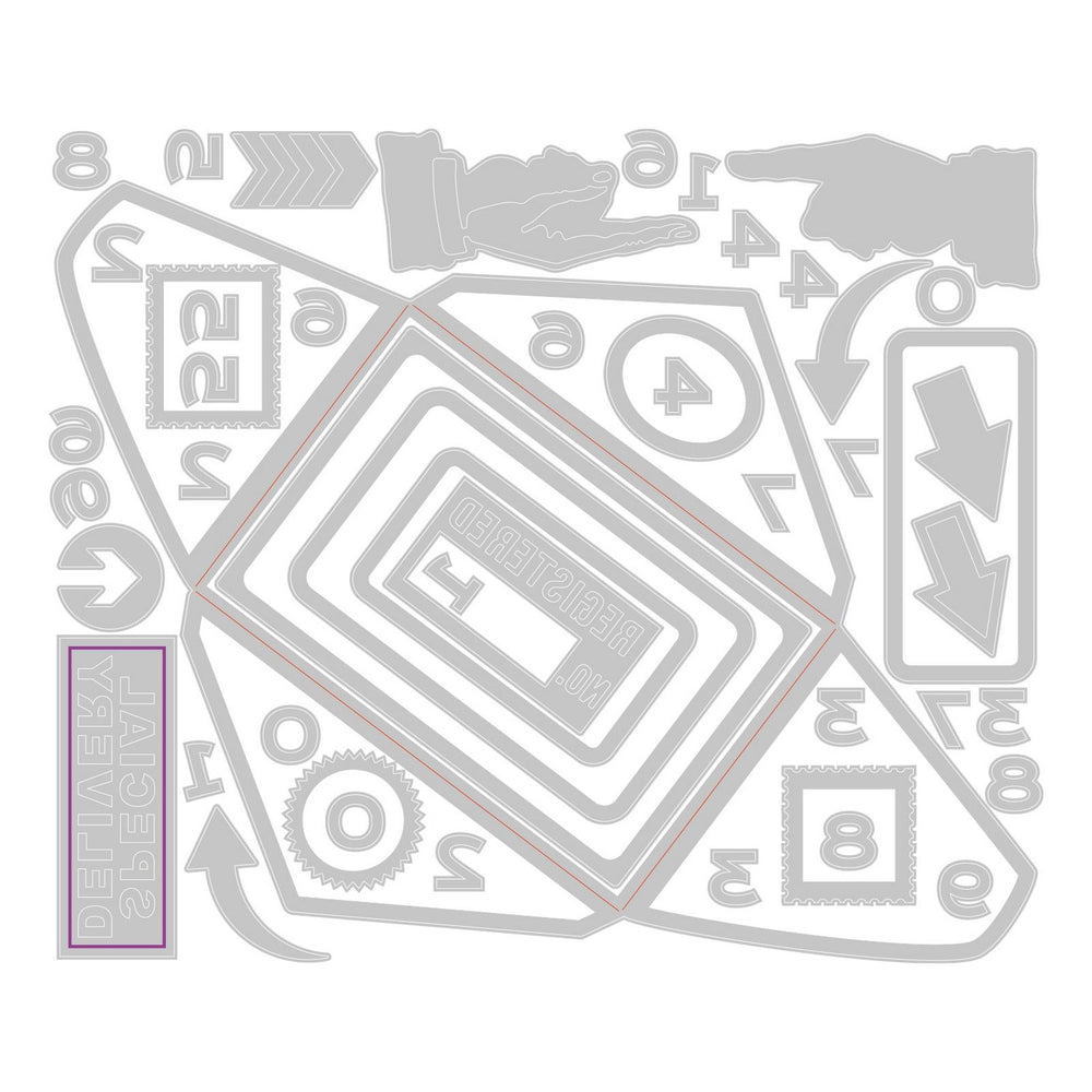 Sizzix • tim holtz thinlits die set postale 48pcs