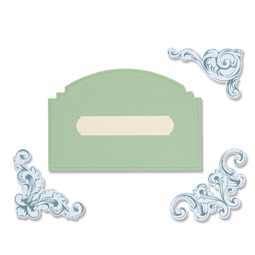 Sizzix • framelits die set with stamps vintage corners