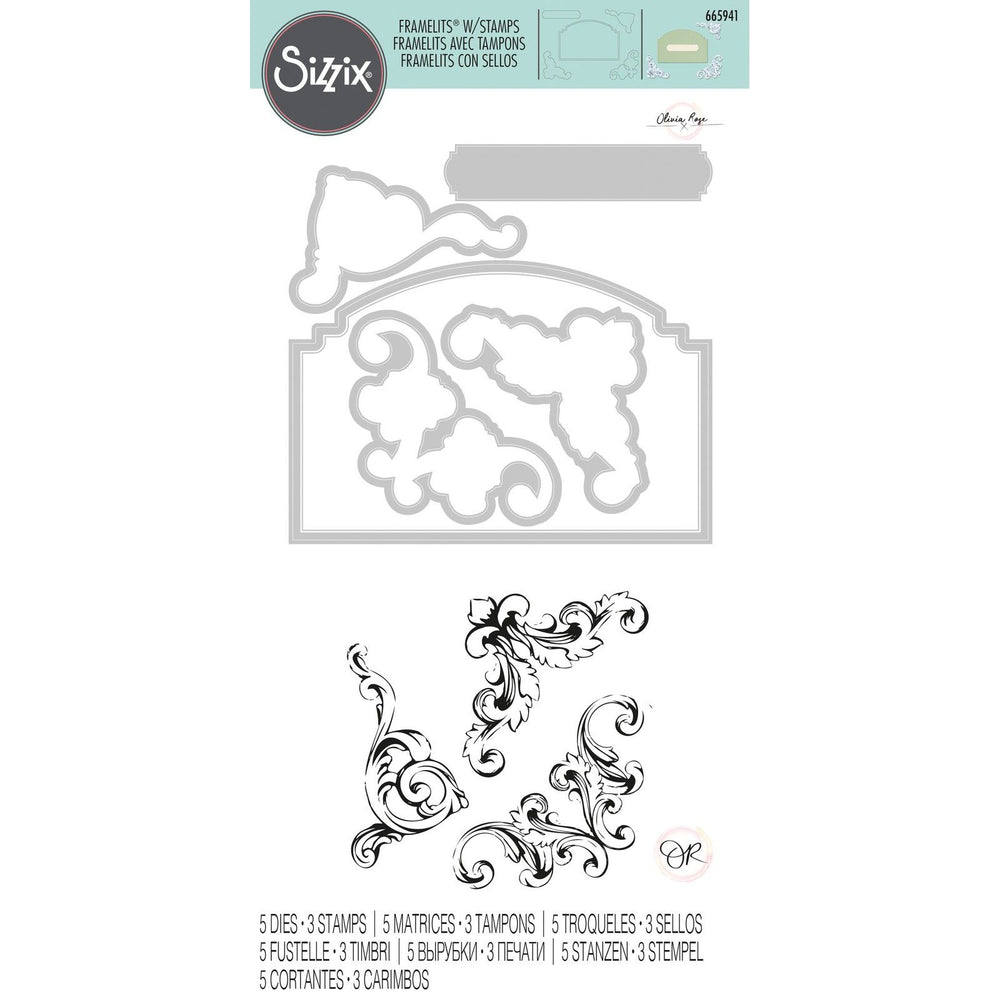 Sizzix • framelits die set with stamps vintage corners
