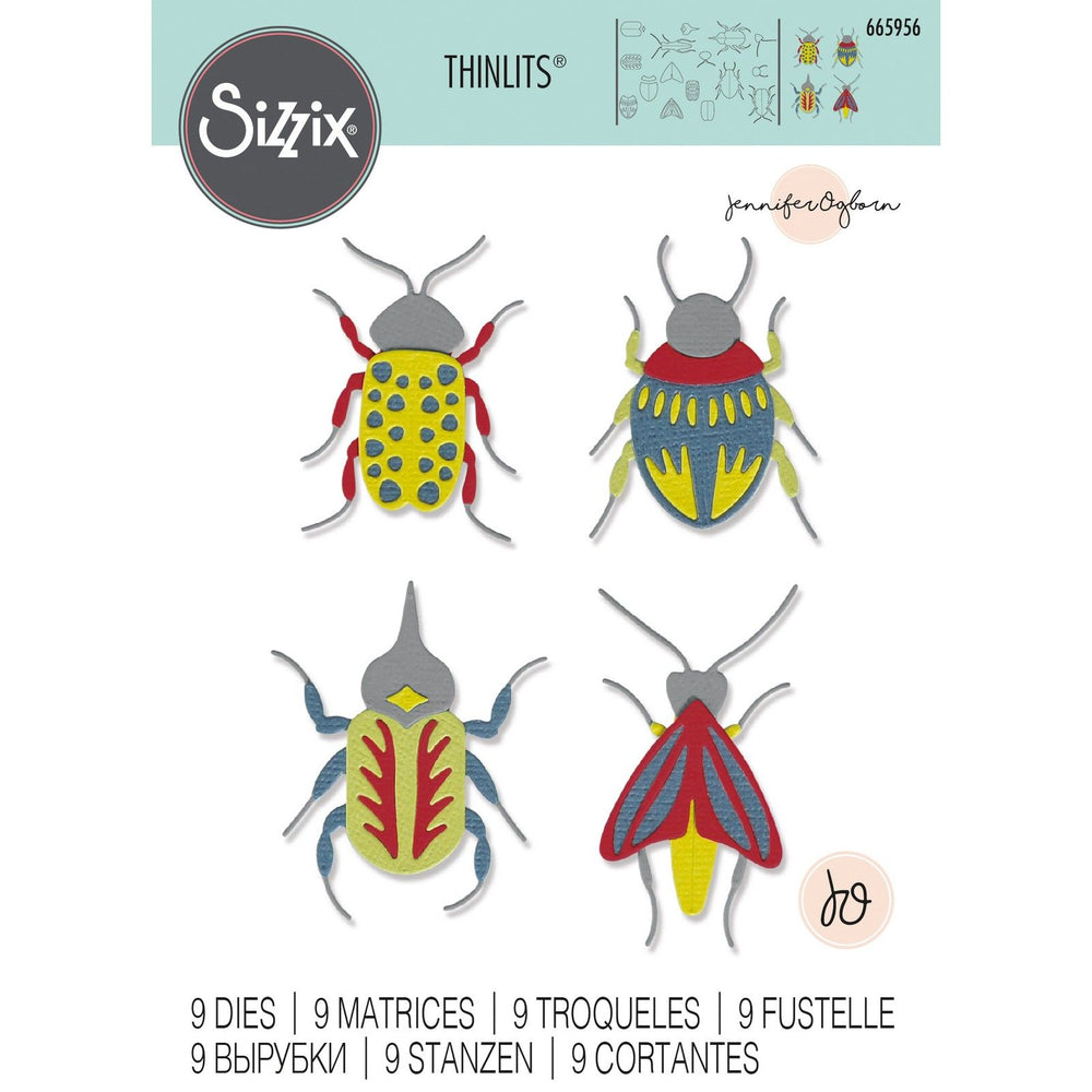 Sizzix • thinlits die set patterned bugs