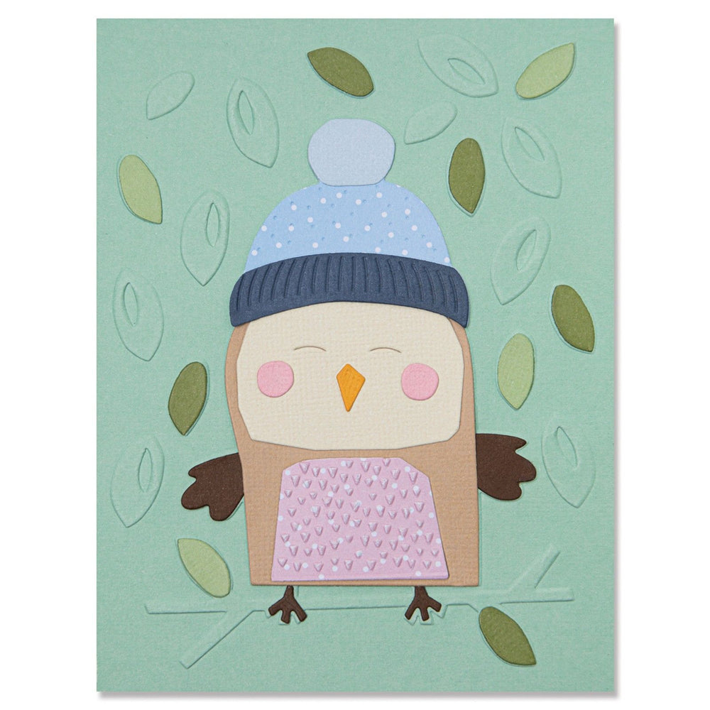 Sizzix • impresslits embossing folder cozy owl