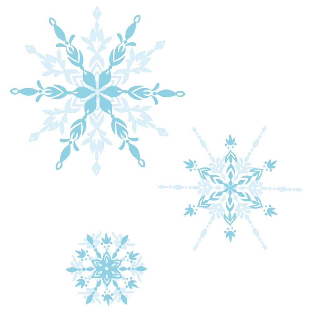 Sizzix • layered clear stamps floating snowflakes
