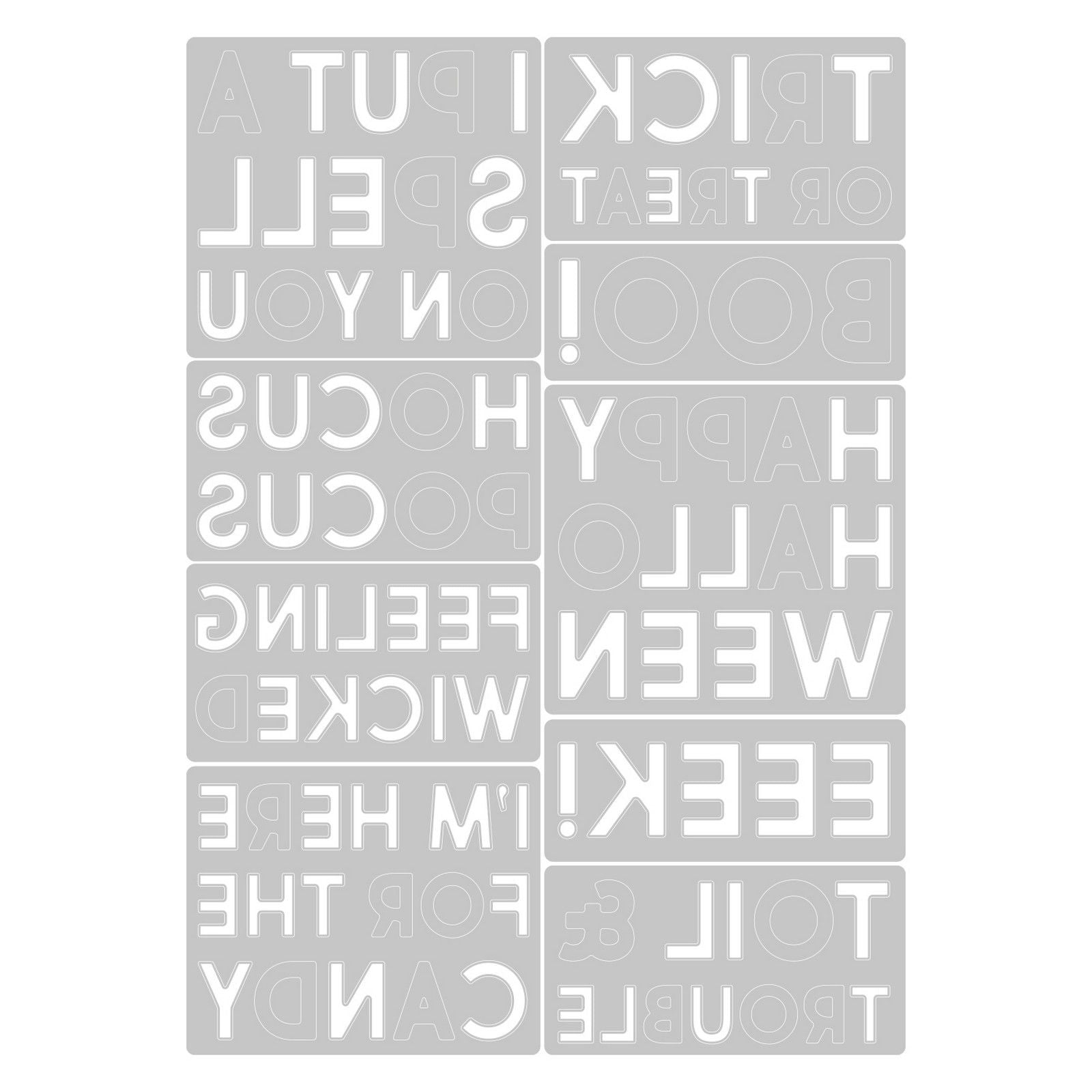 Sizzix • tim holtz thinlits die set bold text halloween
