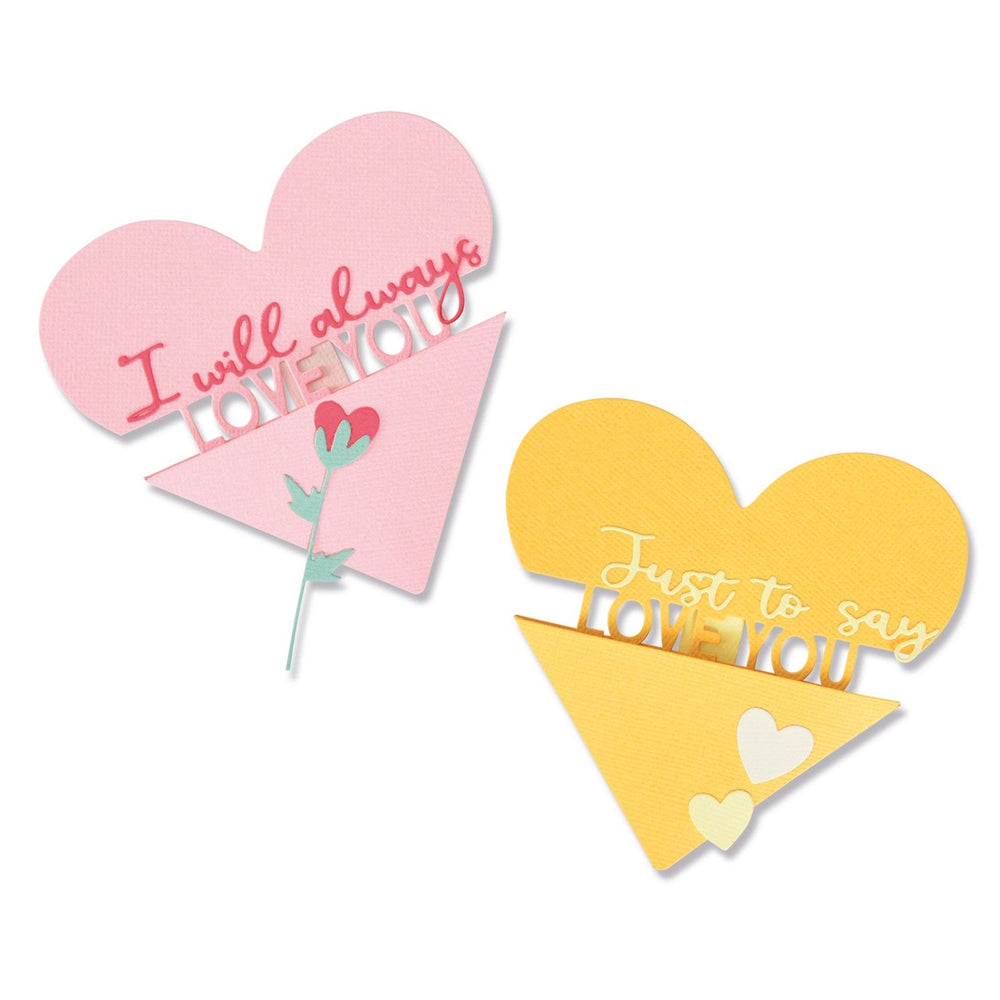 Sizzix • thinlits die set heart slider card
