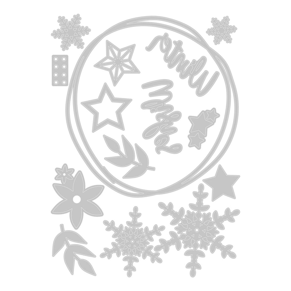 Sizzix • thinlits die set winter wreath