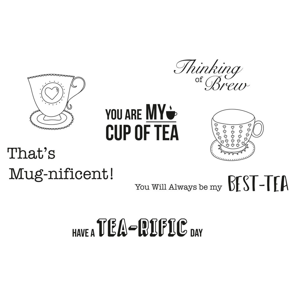 Sizzix • clear stamp set tea-rific