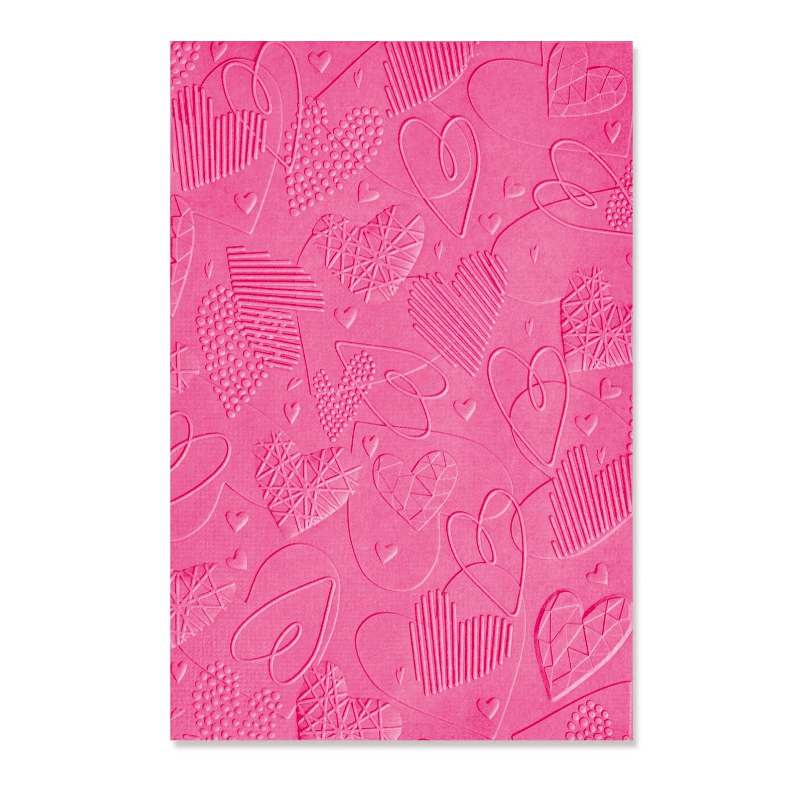 Sizzix • 3d textured impressions embossing folder mark making hearts