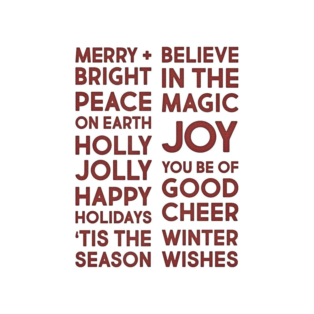 Sizzix • tim holtz thinlits die set bold text christmas 9pcs