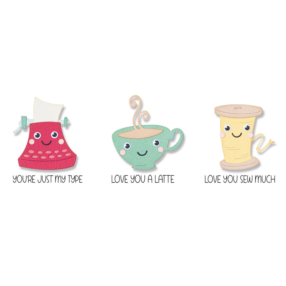 Sizzix • thinlits die set stamps crazy characters #1 7stuks