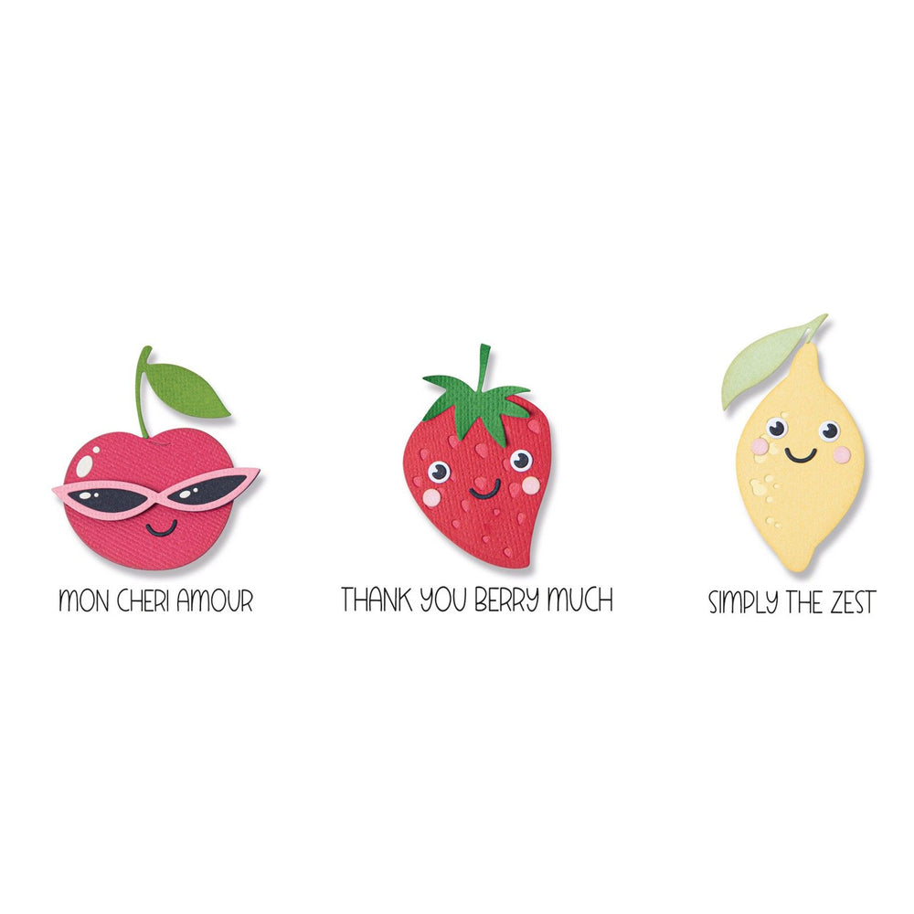 Sizzix • thinlits die set fruity friends #1 by pete hughes