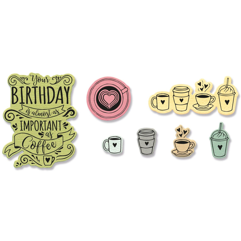 Sizzix • framelits die set stamps café 10stuks