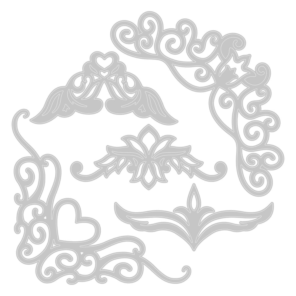 Sizzix • thinlits die set fanciful corners 5stuks