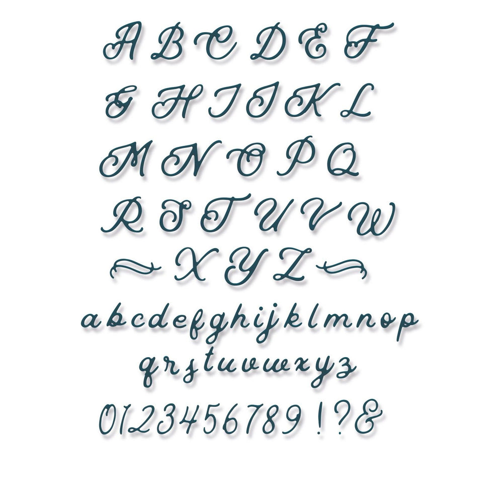 Sizzix • thinlits die scripted alphabet