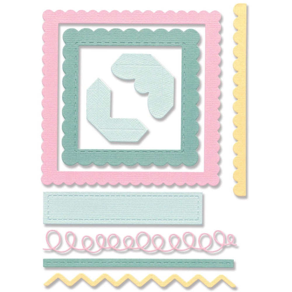 Sizzix • thinlits die set fabulous frames borders by debi potter
