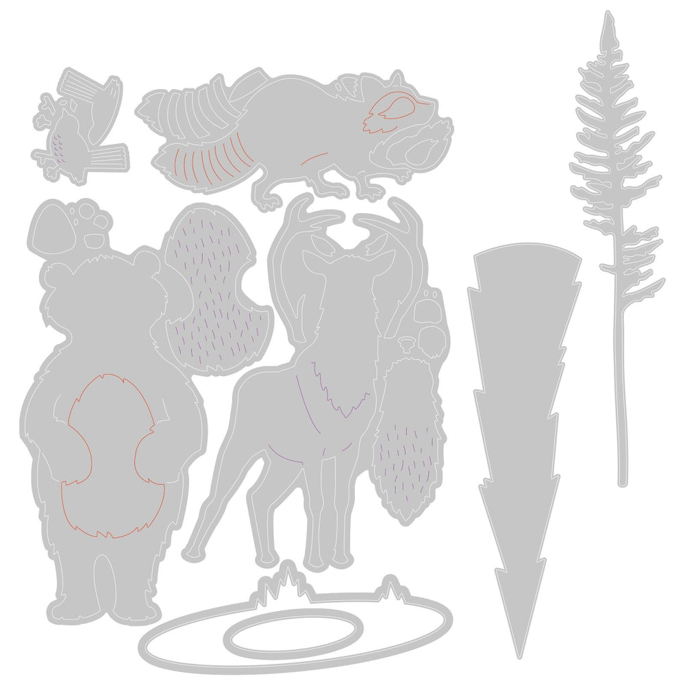 Sizzix • thinlits die set forest animals #2