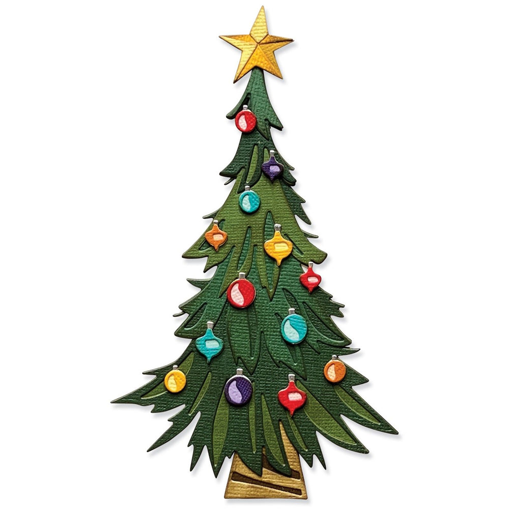 Sizzix • tim holtz thinlits die set trim a tree colorize
