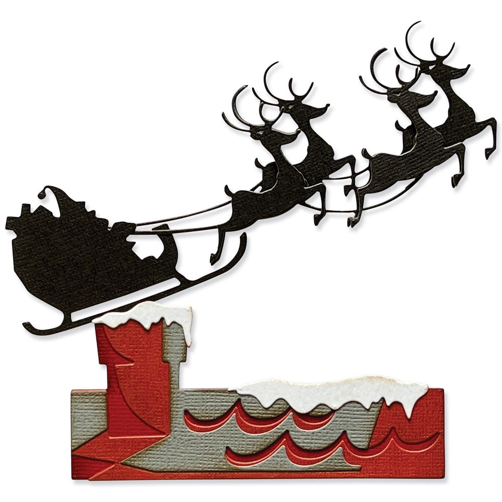 Sizzix • tim holtz thinlits die set reindeer sleigh