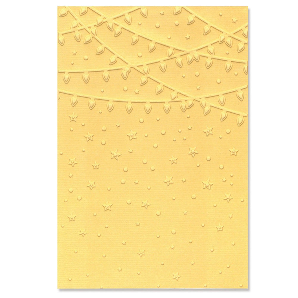 Sizzix • multi-level textured impressions embossing folder stars and lights