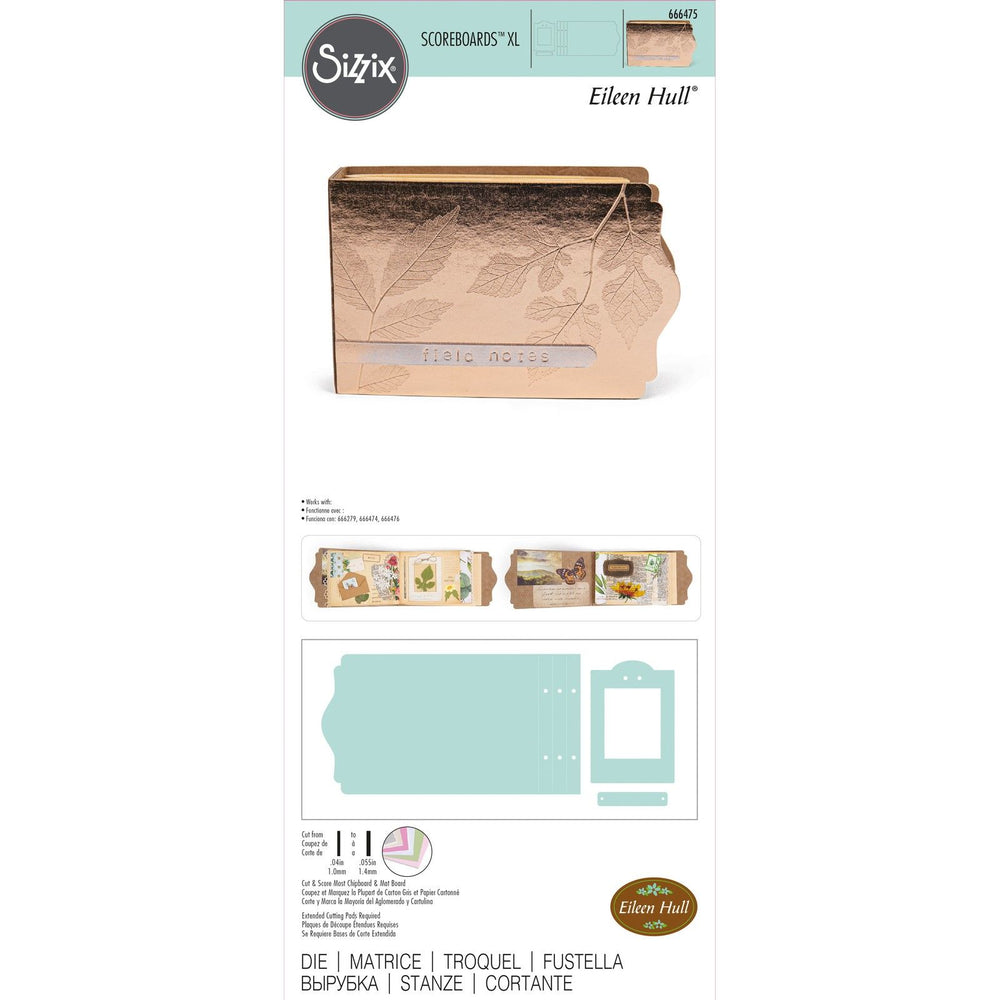 Sizzix • scoreboards xl die field notes specimen
