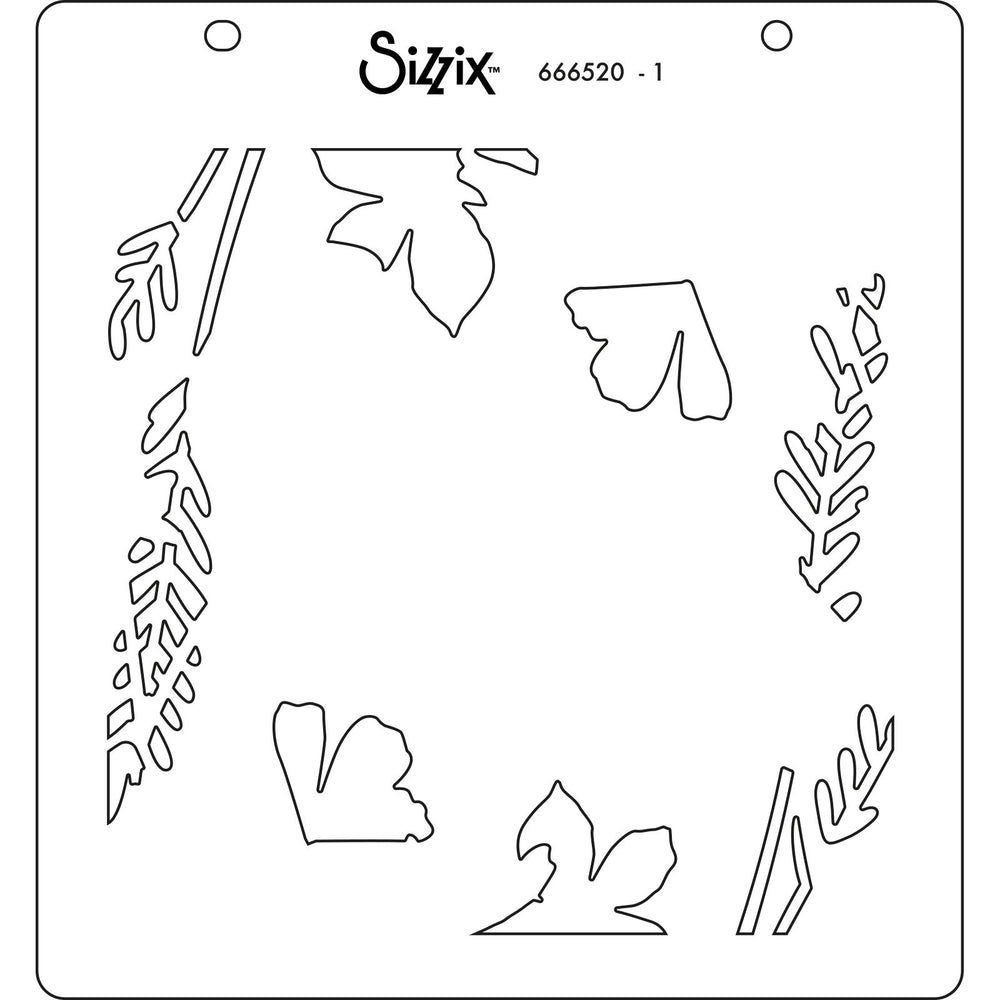 Sizzix • layered stencils botanical border 4pcs