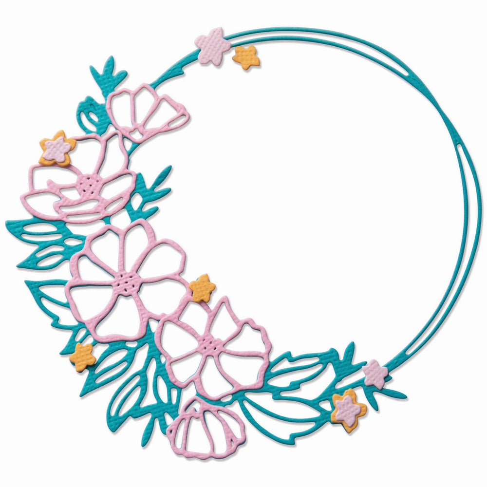 Sizzix • thinlits die set floral round 7pcs