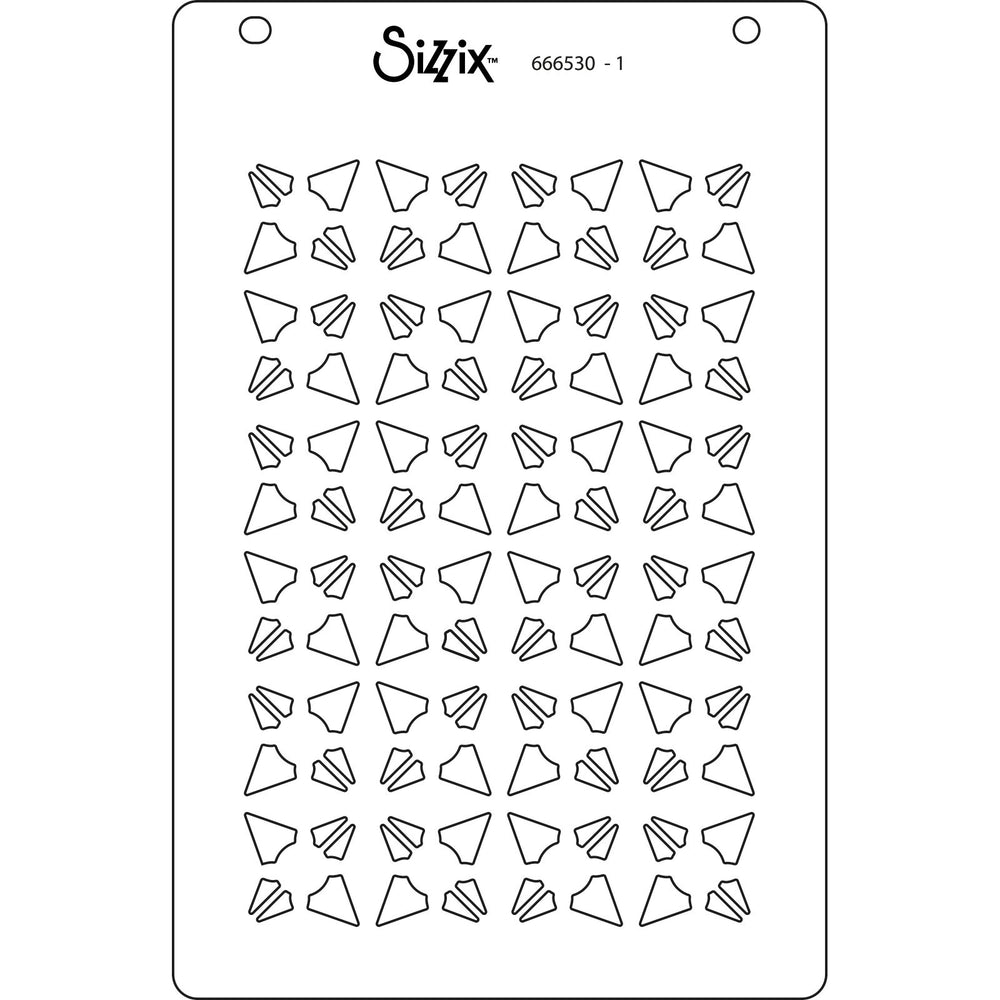 Sizzix • layered stencils a6 geo crystals 4pcs
