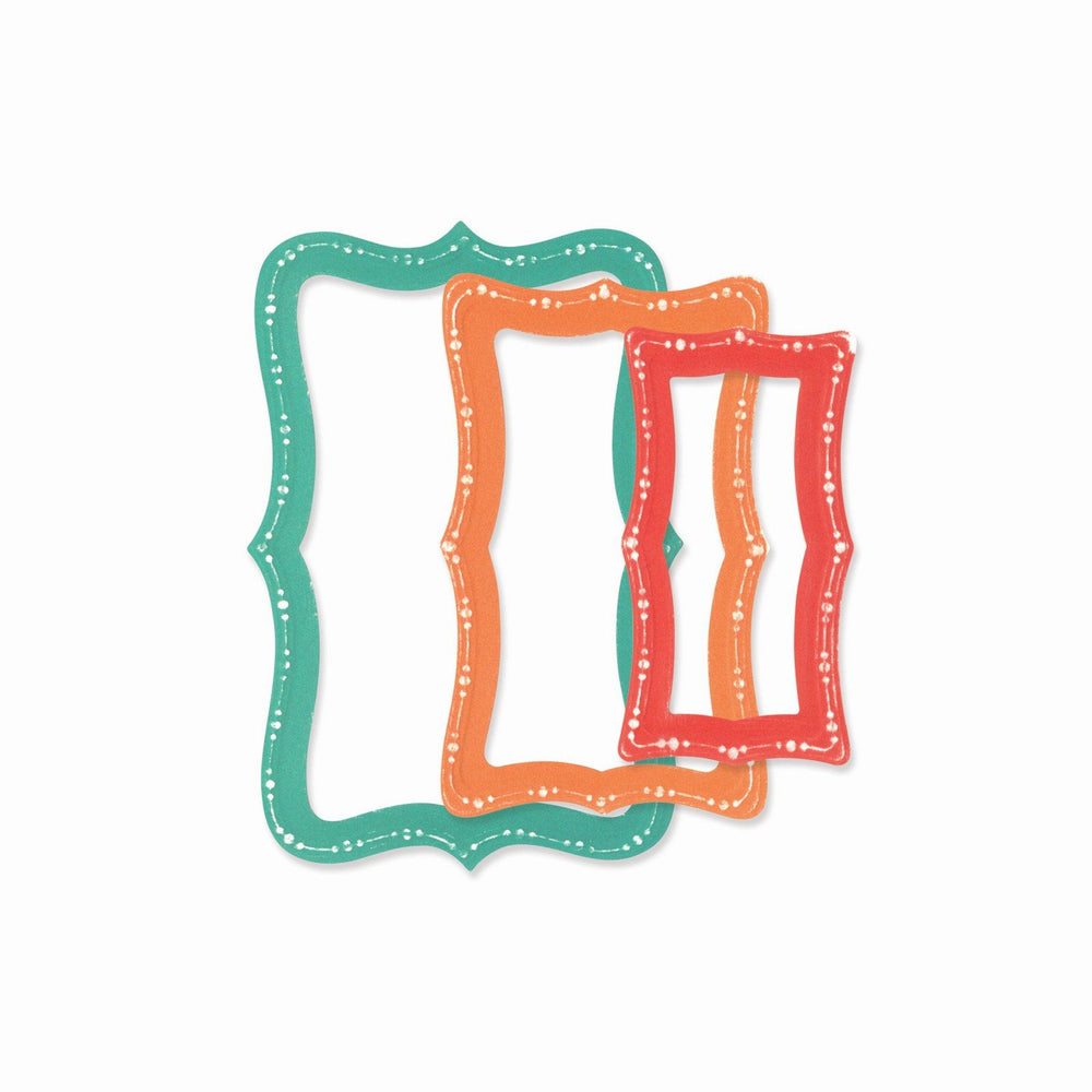 Sizzix • framelits die set fanciful doris dotted top note 8pcs