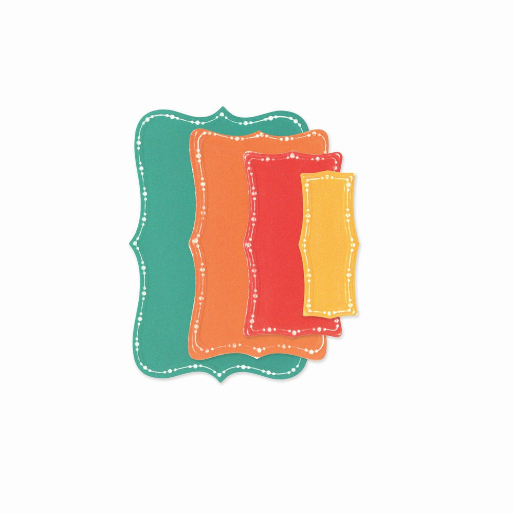 Sizzix • framelits die set fanciful doris dotted top note 8pcs