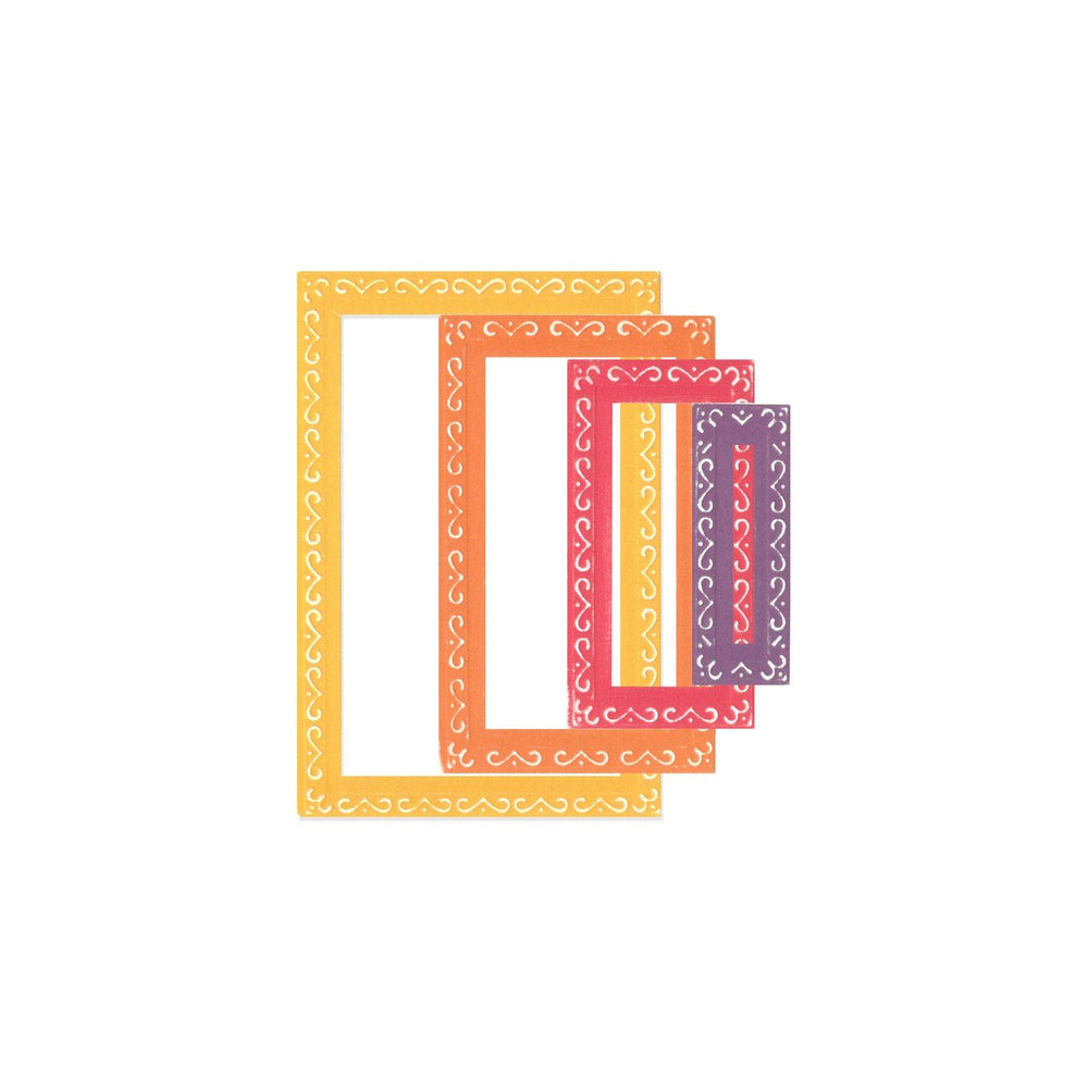 Sizzix • framelits die set fanciful renee deco rectangles 9pcs