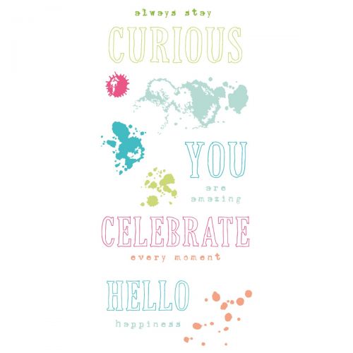 Sizzix • clear stamps set hello you sentiments 13pcs