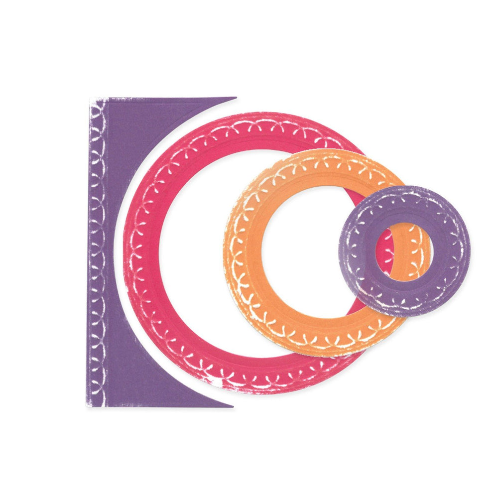 Sizzix • framelits die set fanciful alena arched circles 9pcs