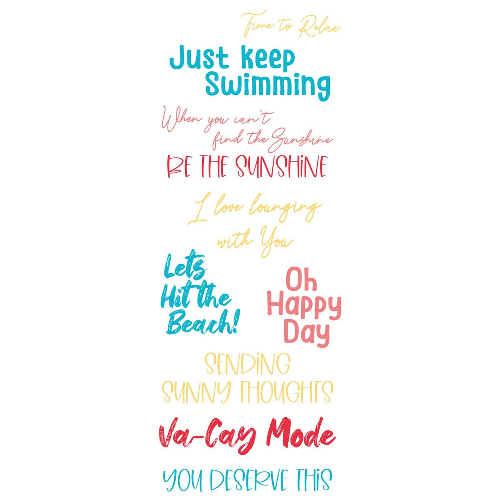 Sizzix • clear stamp set va-cay mode 10pcs