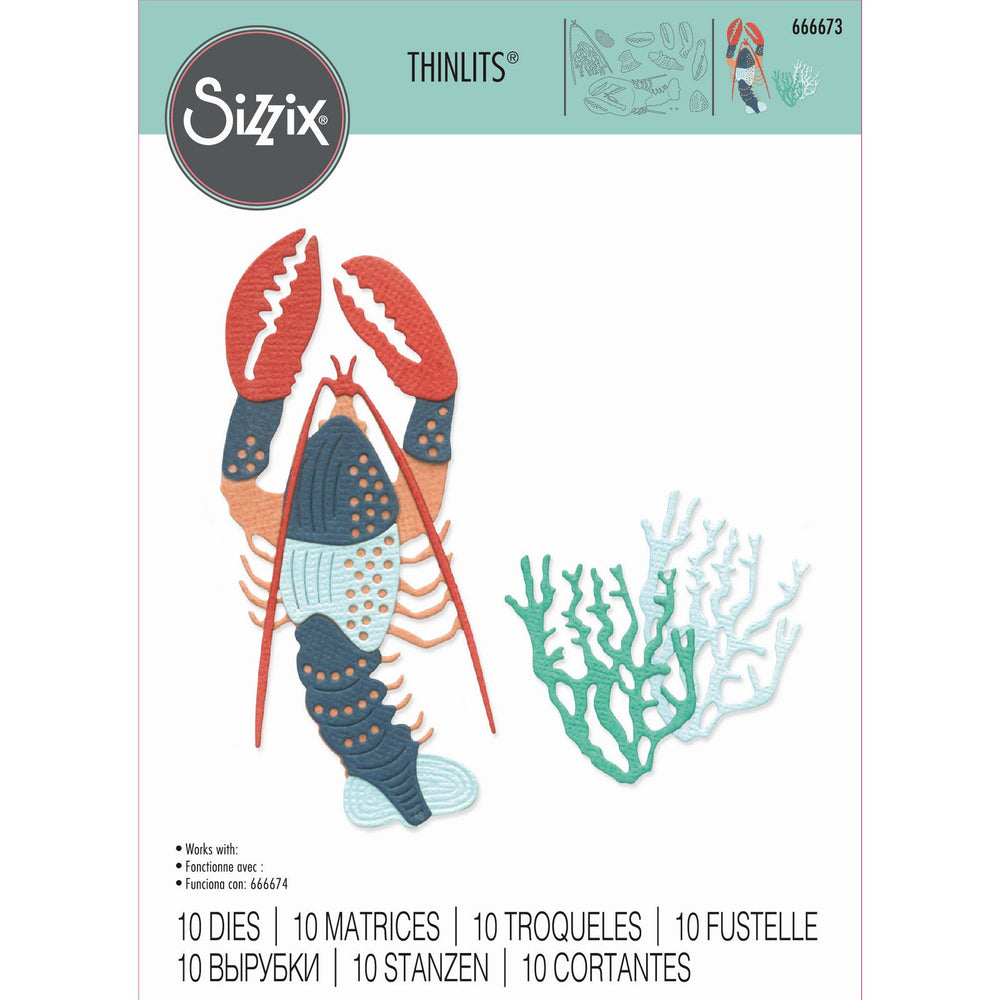 Sizzix • thinlits die set ocean critters 10pcs