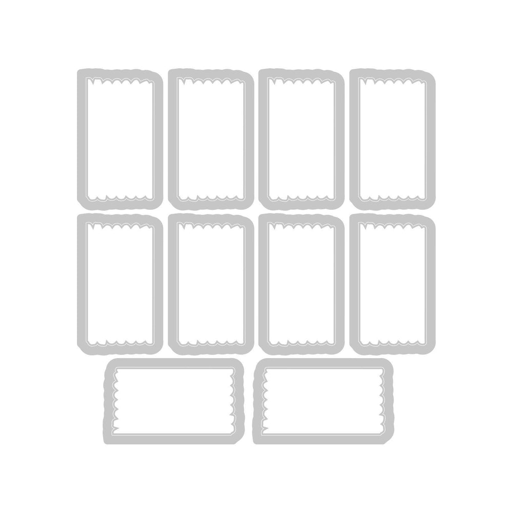 Sizzix • clear stamp set a5 with framelits die tab stamp alpha 70pcs