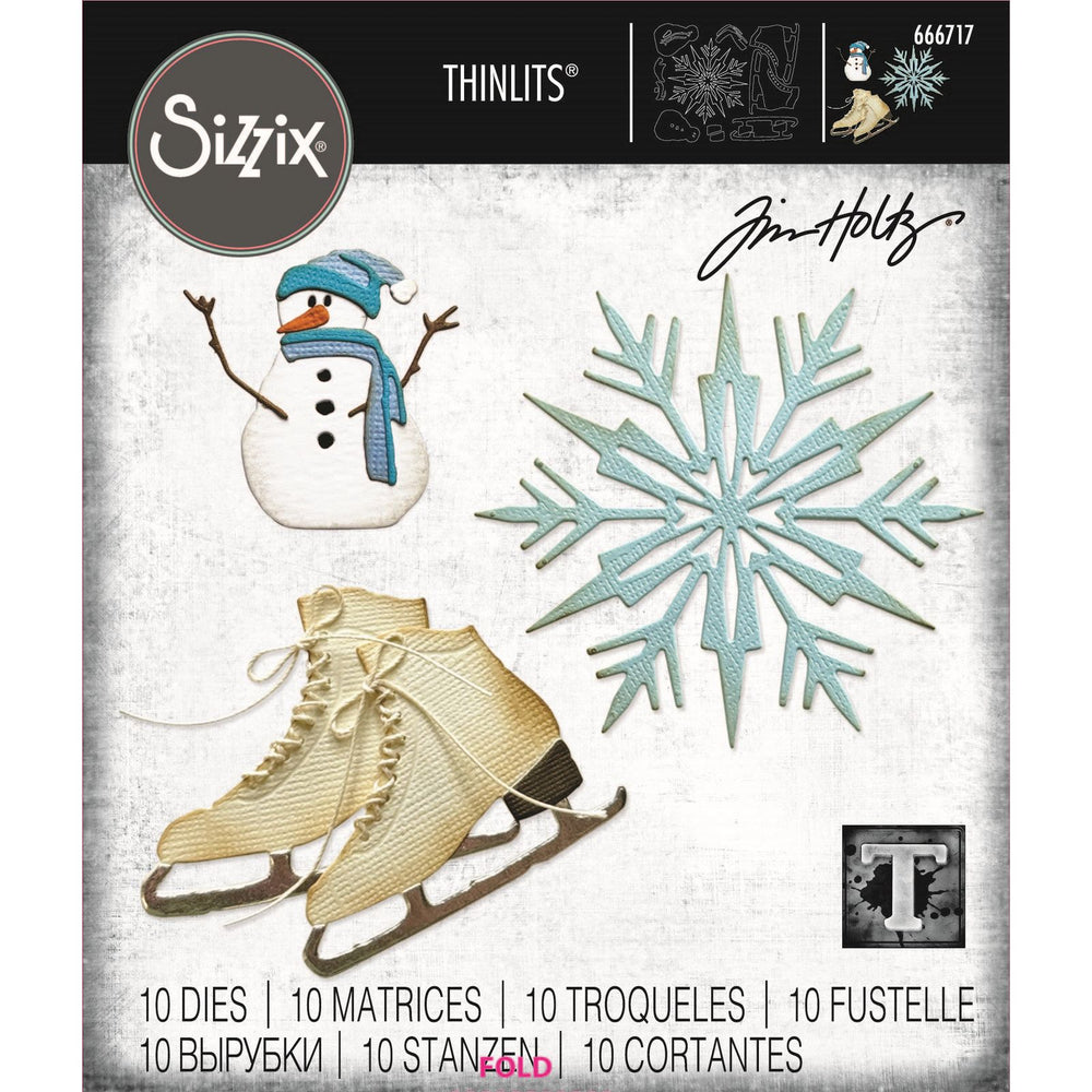 Sizzix • tim holtz thinlits die set vault winter wishes 10pcs