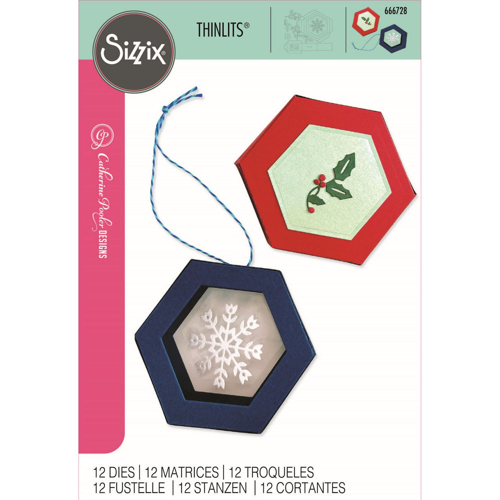 Sizzix • thinlits die set hanging ornament box 12pcs
