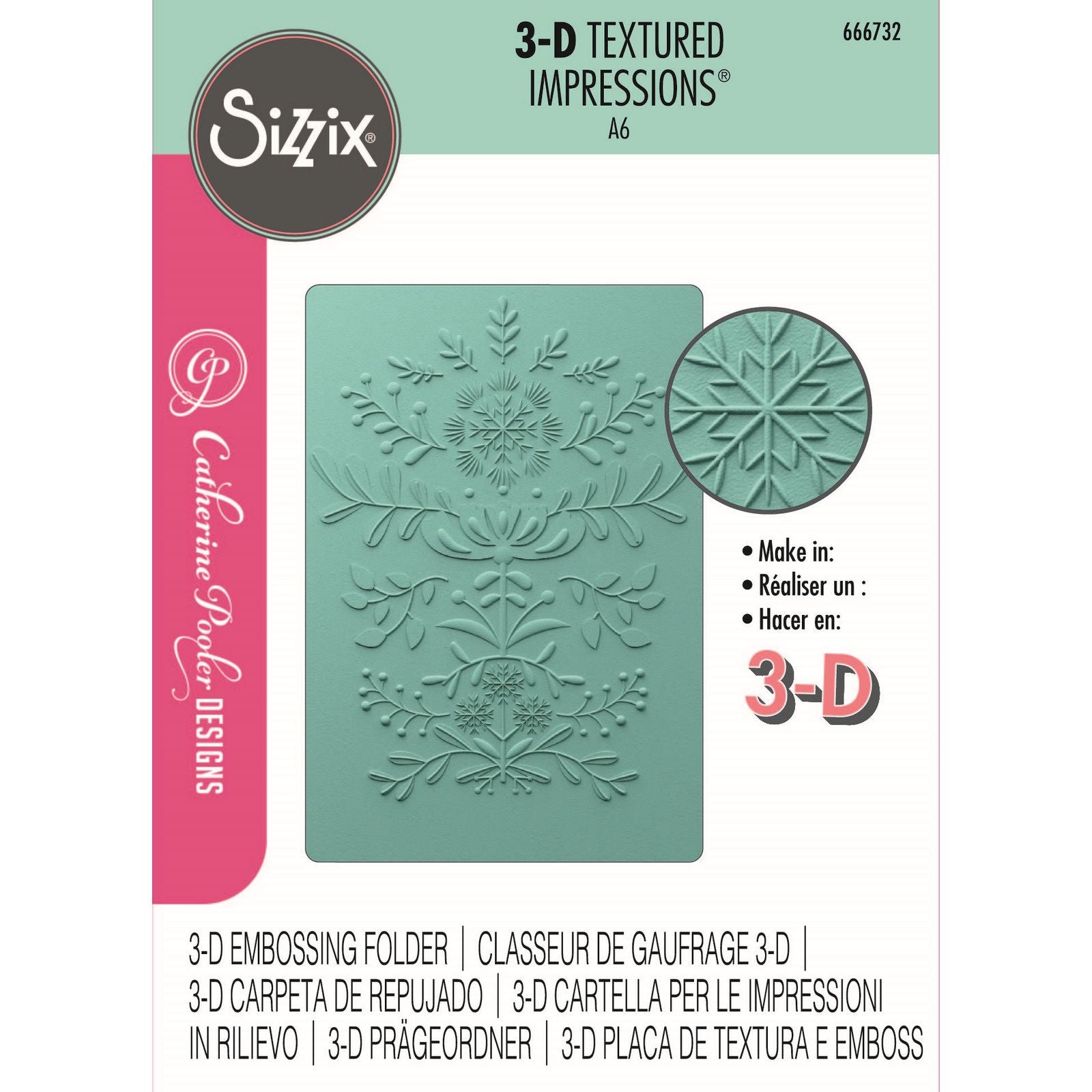 Sizzix • 3d textured impressions embossing folder yuletide