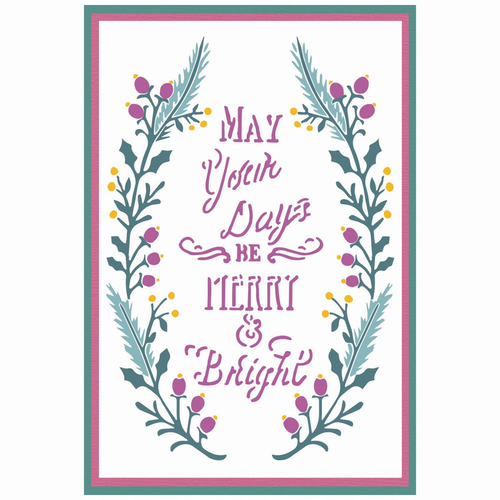 Sizzix • layered stencils a6 merry bright 4pcs
