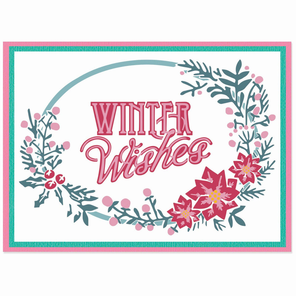 Sizzix • layered stencils a6 winter wishes nr.3 4pcs