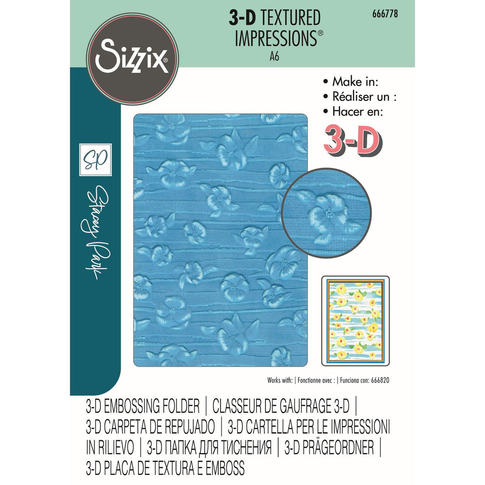 Sizzix • 3d textured impressions embossing folder serene sophisticate