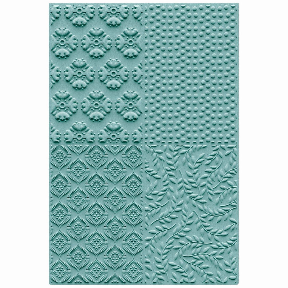 Sizzix • 3-d textured impressions embossing folder posh patterns by catherine pooler
