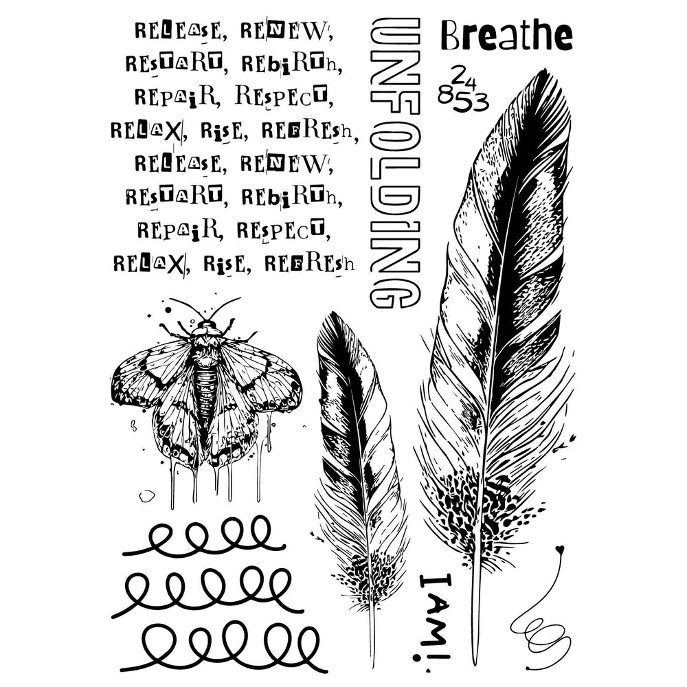 Sizzix • studio clear stamps set 10pcs 3pcs stencils the r’s have it by cat kerr