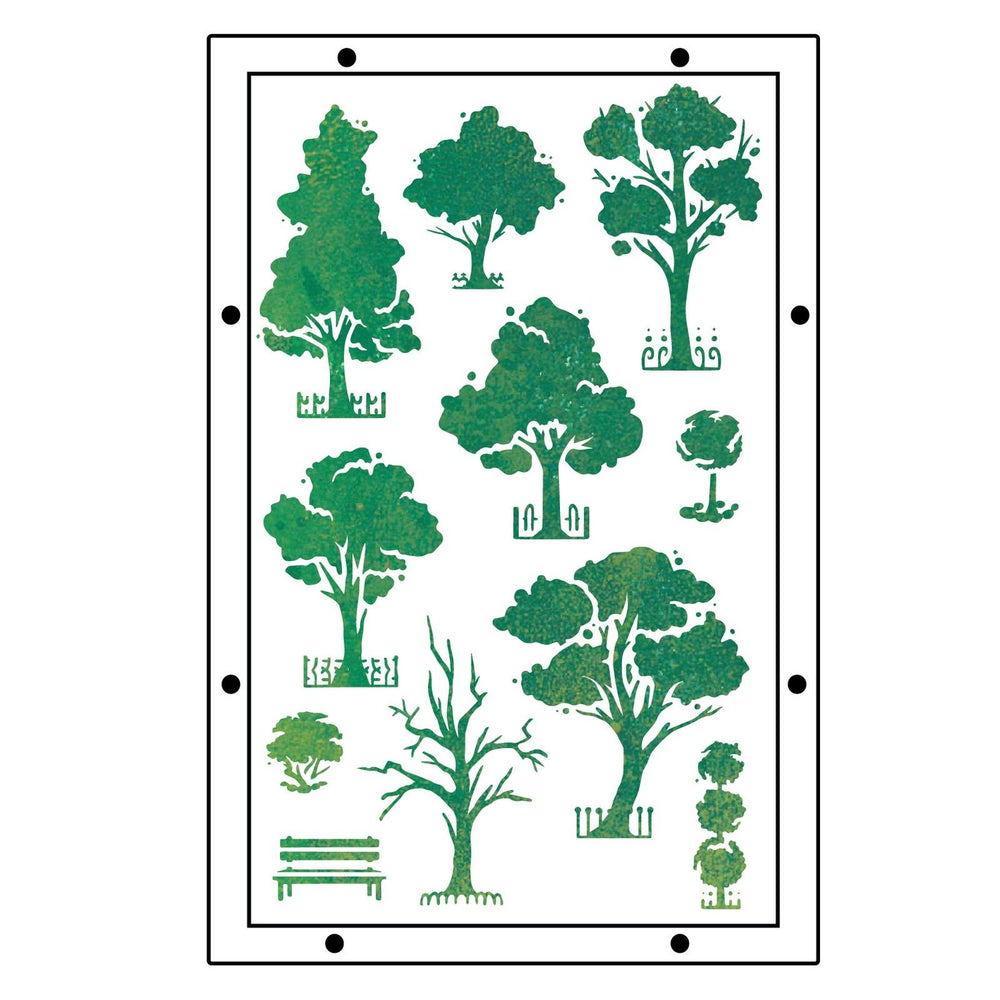 Sizzix • studio clear stamps set 20pcs 3pcs stencils city life by vic hollins
